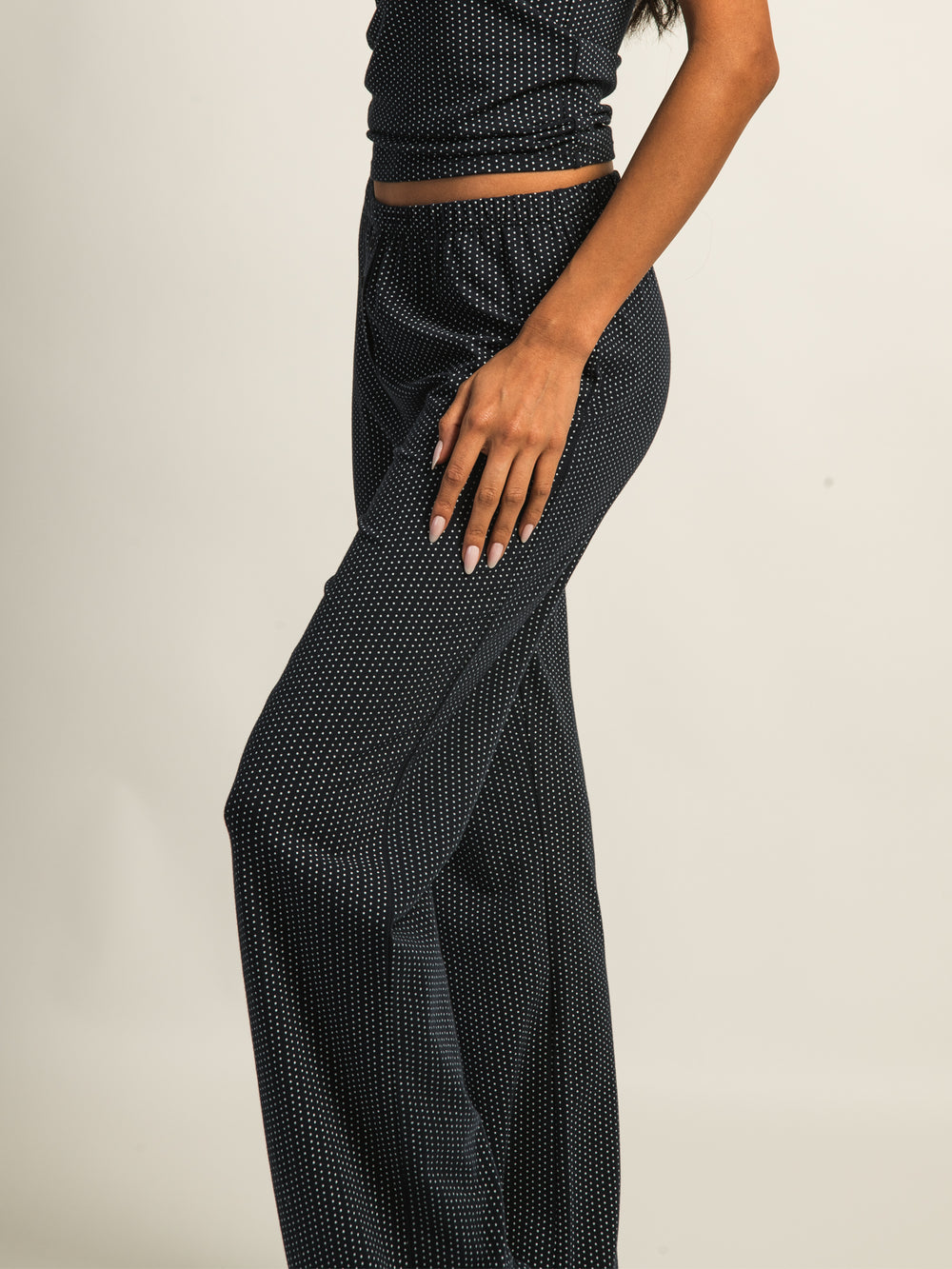 HARLOW PAYTON PRINT JERSEY PANT - NAVY