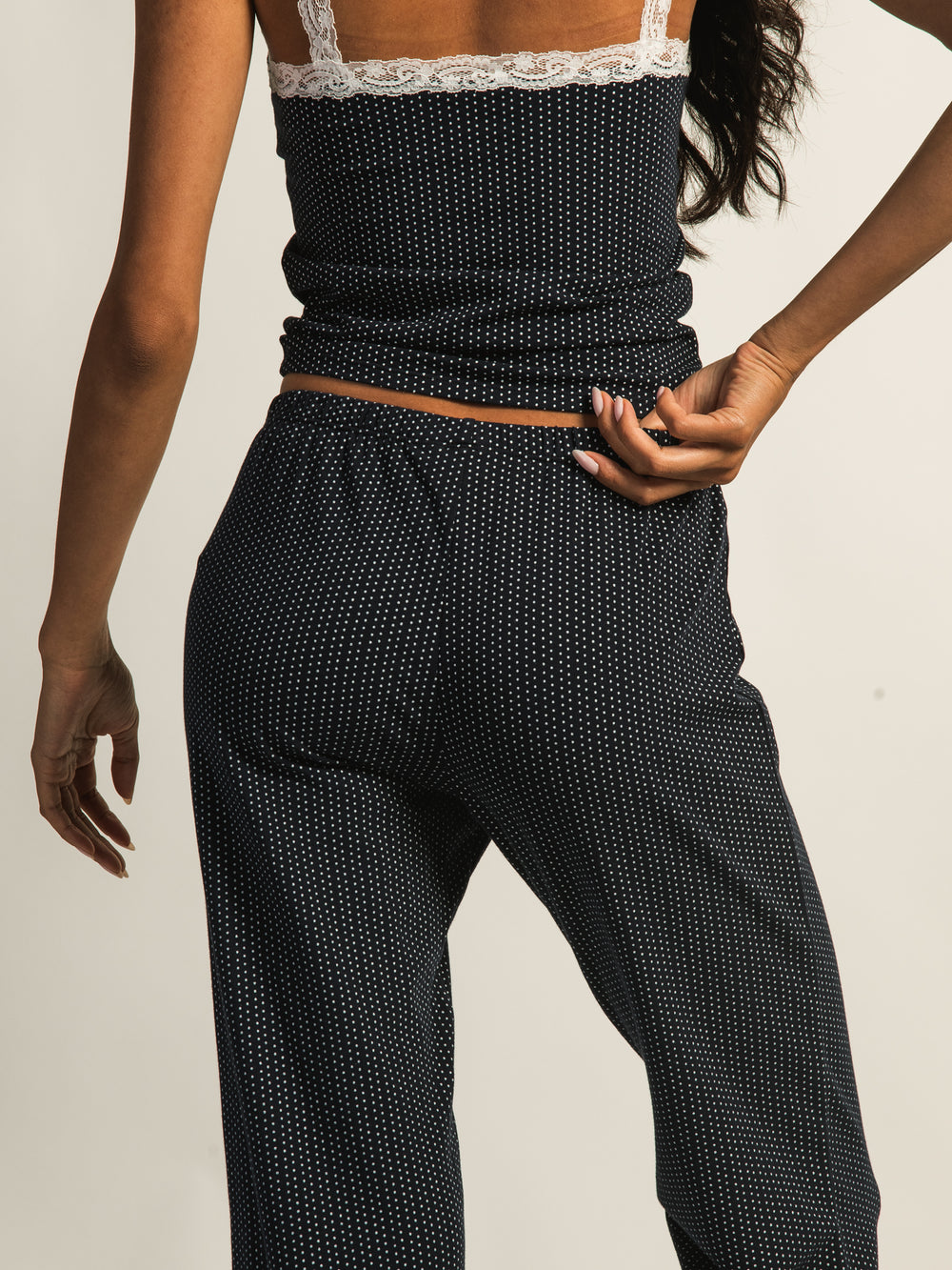 HARLOW PAYTON PRINT JERSEY PANT - NAVY