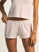 HARLOW ALLIE DITSY WAFFLE SHORT - OFF WHITE