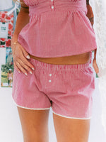 HARLOW POSIE SHORT- ROUGE/BLANC