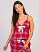HARLOW PLAID TANK TOP - RED/WHITE