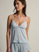 HARLOW HARLOW BELLA SATIN TANK - BLUE - Boathouse
