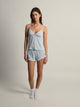 HARLOW HARLOW BELLA SATIN TANK - BLUE - Boathouse