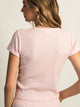 HARLOW HARLOW ALLIE WAFFLE TEE - LIGHT PINK - Boathouse