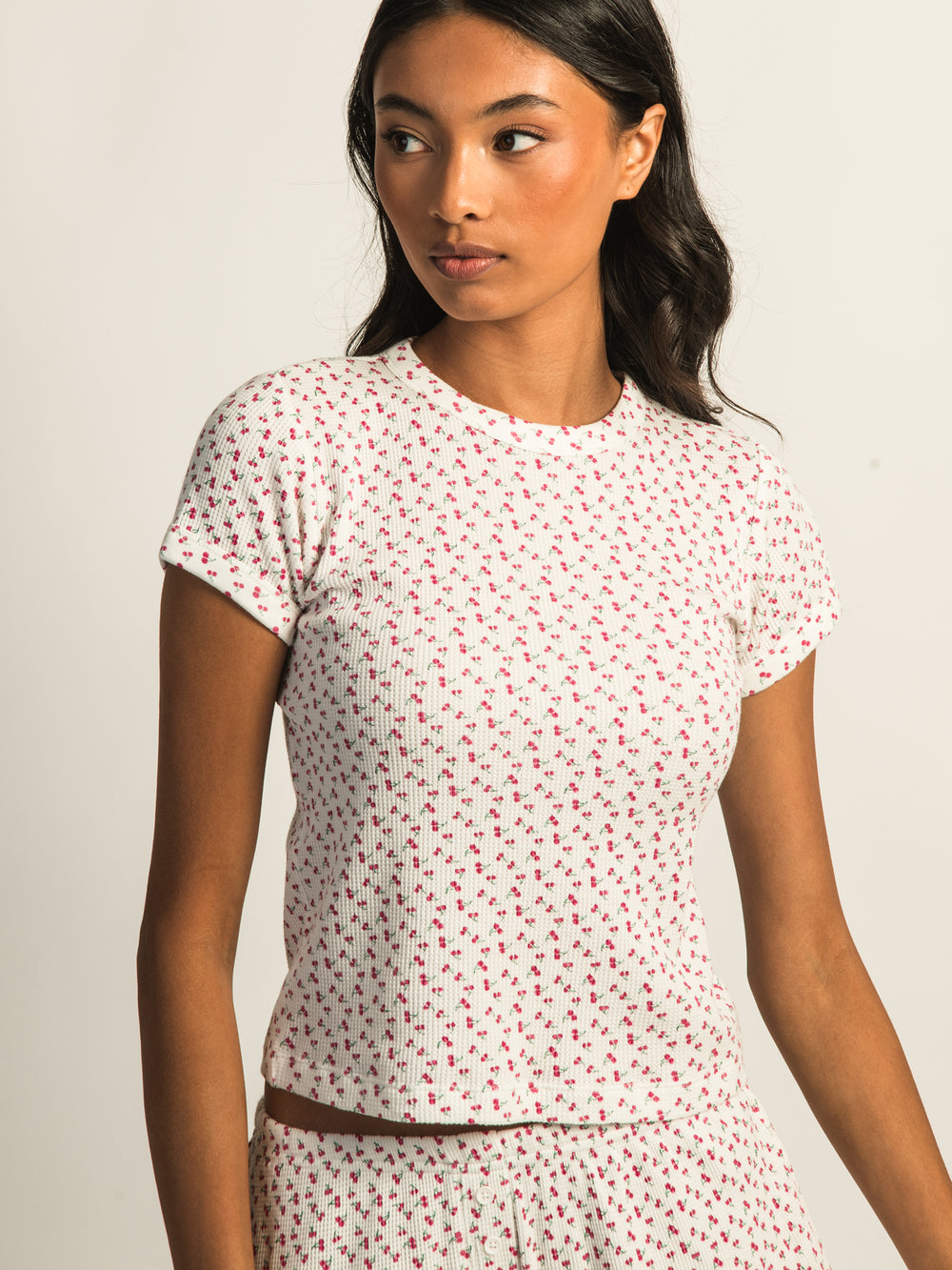 HARLOW ALLIE WAFFLE TEE - DITSY