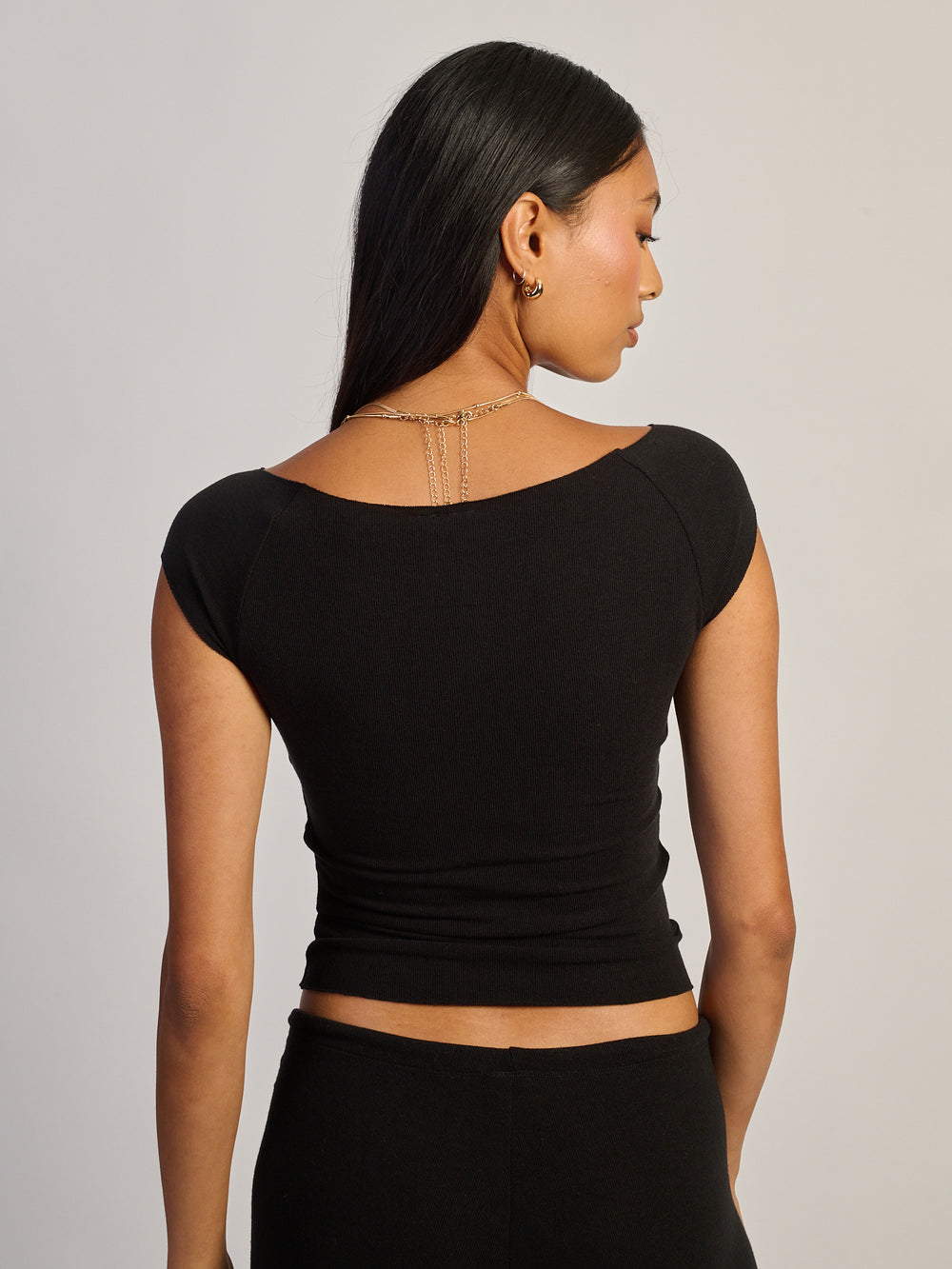 HARLOW PENNY TEE - BLACK