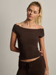 HARLOW PENNY TEE - BROWN