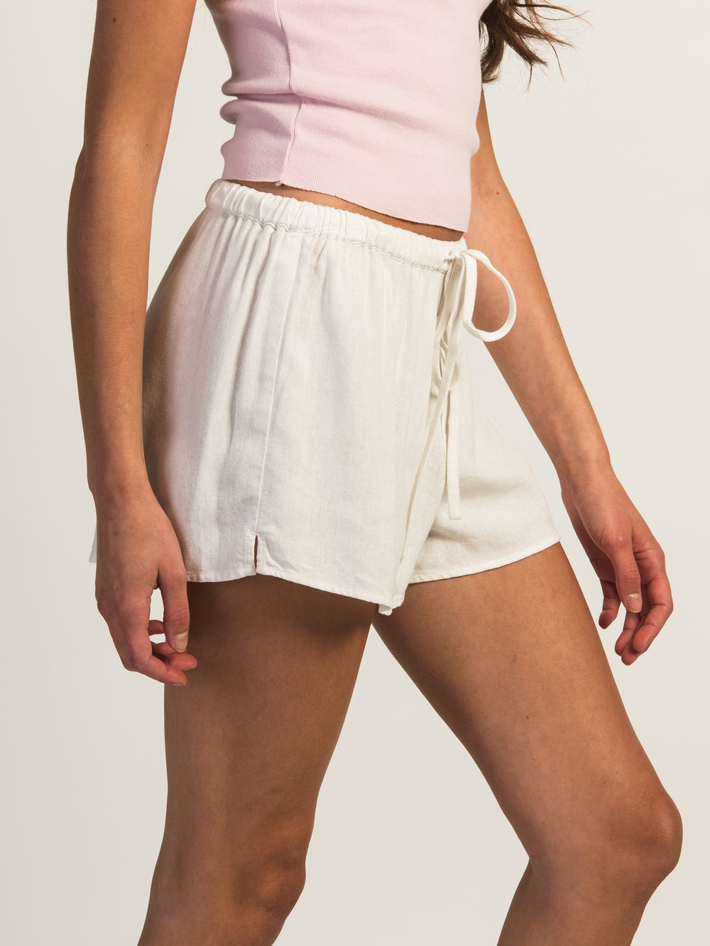 SHORT EN LIN HARLOW LANA - BLANC