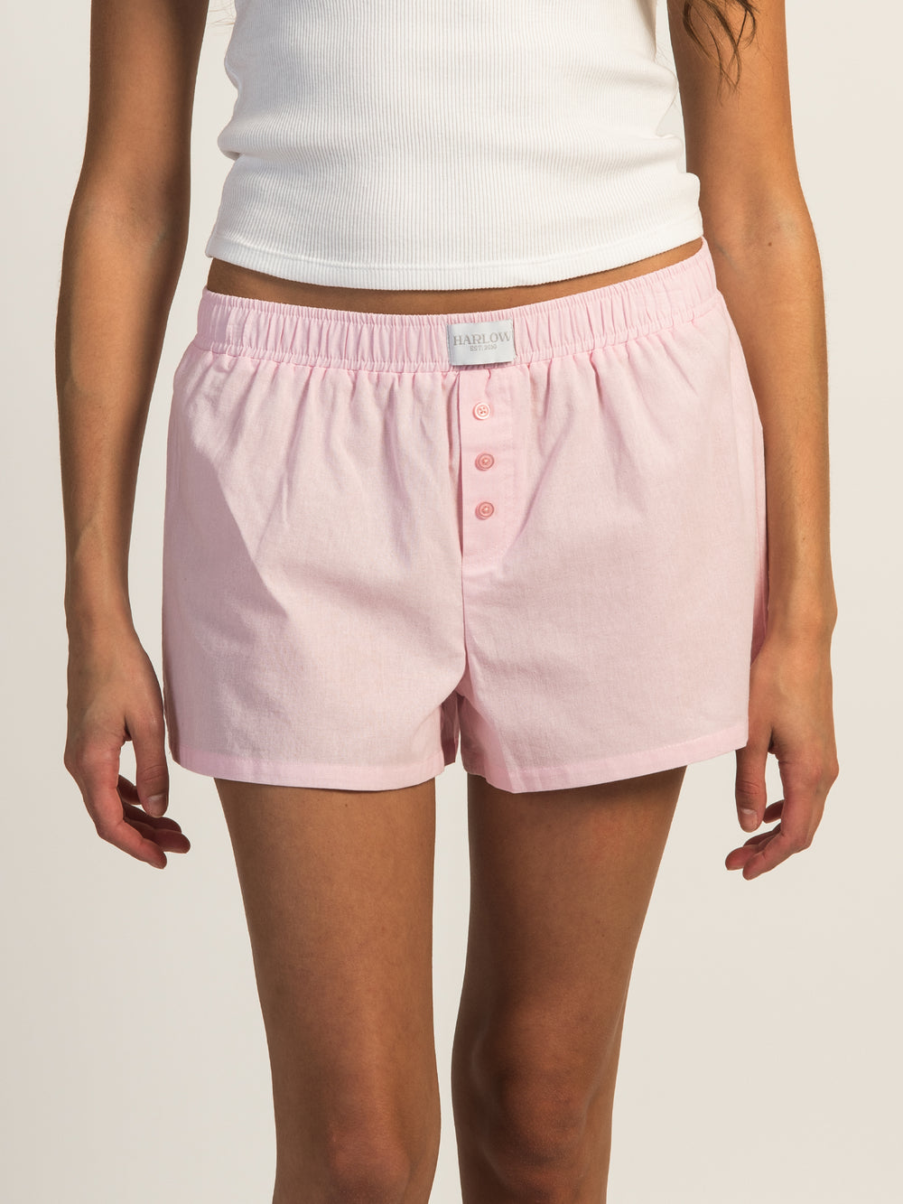 HARLOW TAYLOR BOXER SHORT - BABY PINK