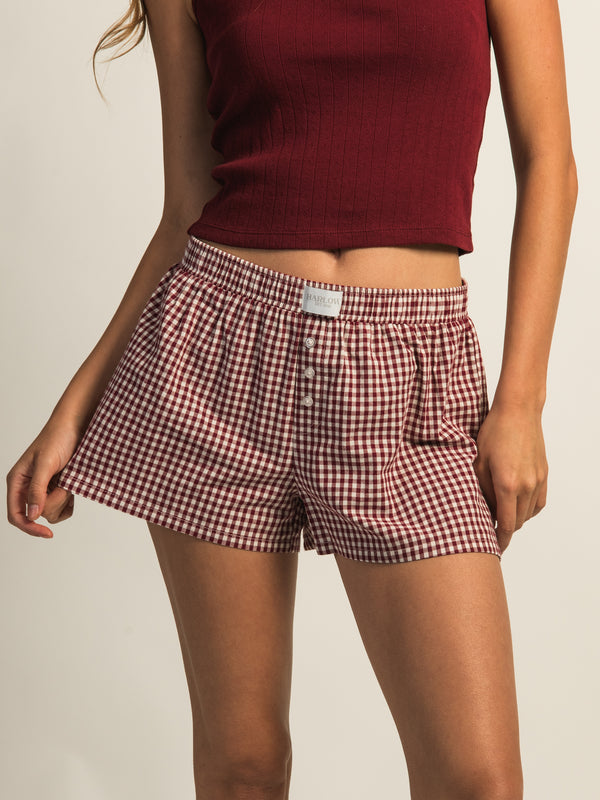 HARLOW TAYLOR BOXER SHORT - BURGUNDY