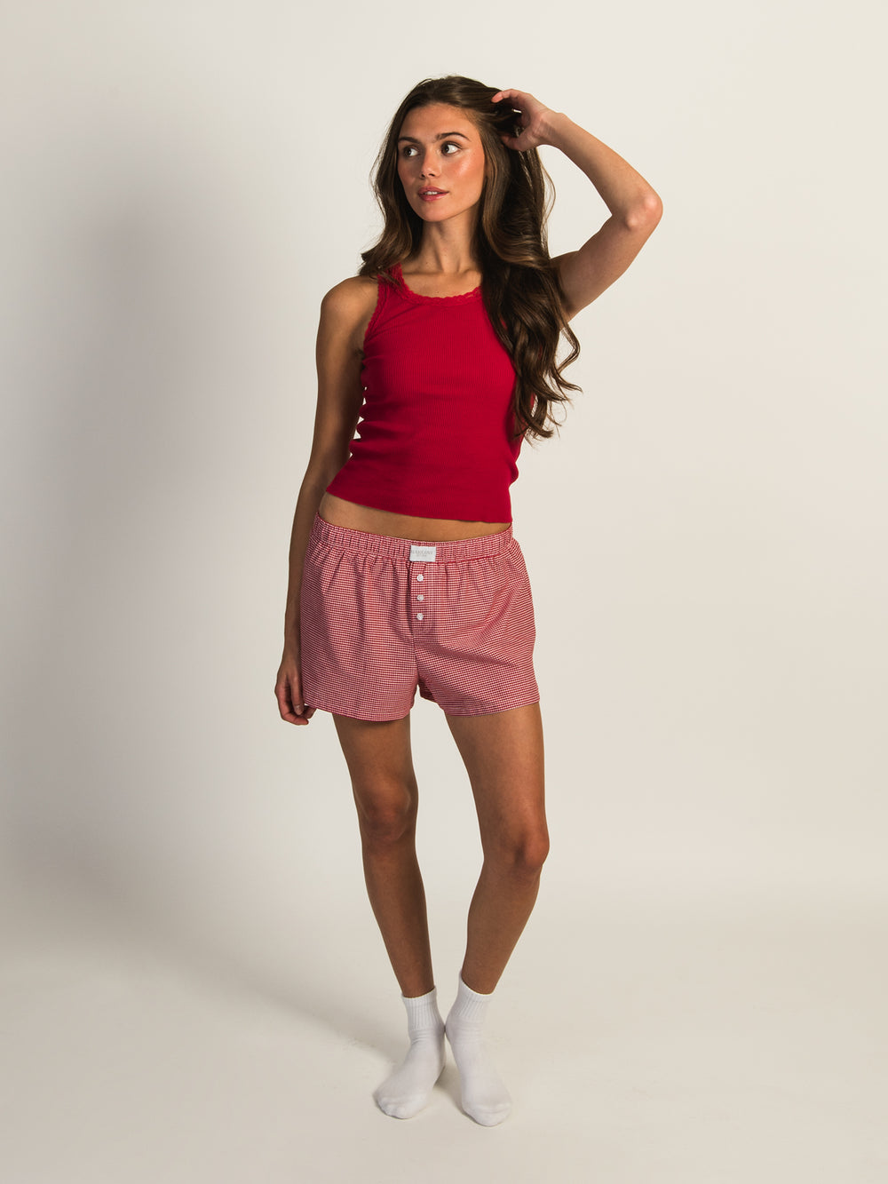 HARLOW TAYLOR BOXER SHORT - RED/WHITE