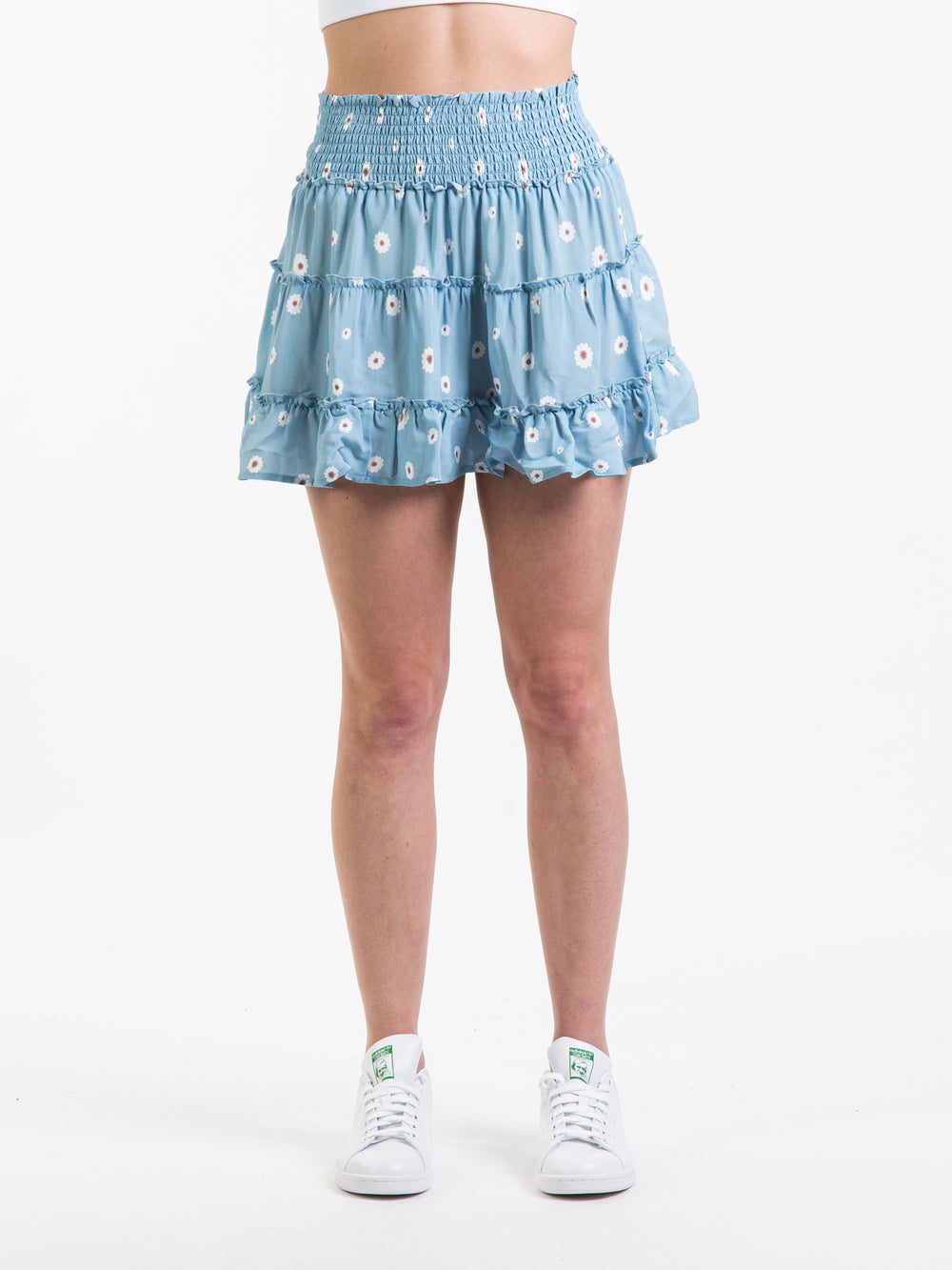 HARLOW SHIRRED TIERED PRINT SKIRT - CLEARANCE