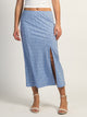 HARLOW HARLOW MIDI SLIT SKIRT - BLUE - Boathouse