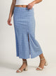 HARLOW HARLOW MIDI SLIT SKIRT - BLUE - Boathouse