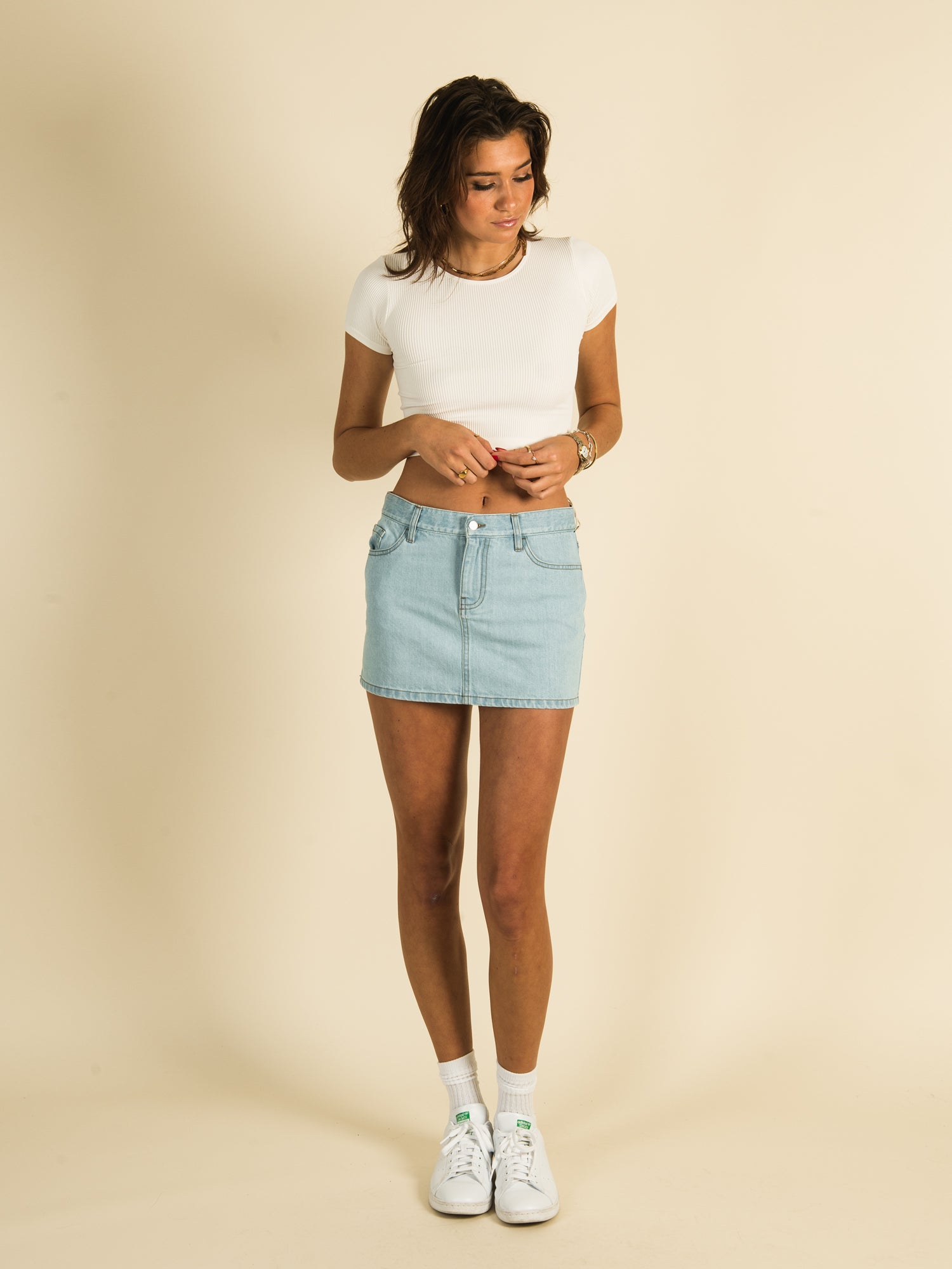 HARLOW LOW RISE MINI SKIRT - CLEARANCE