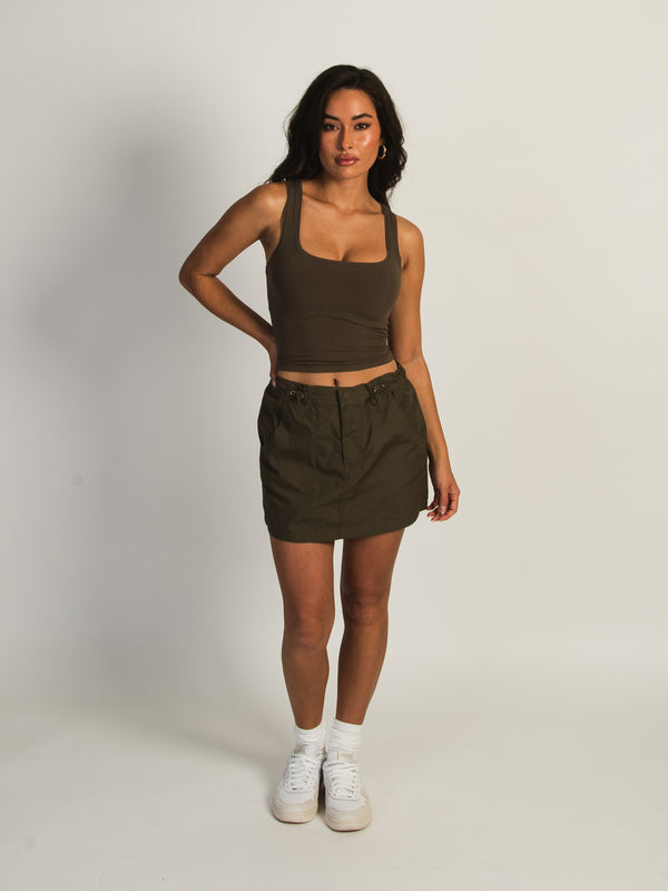 HARLOW DEVON SKIRT - ARMY GREEN - CLEARANCE