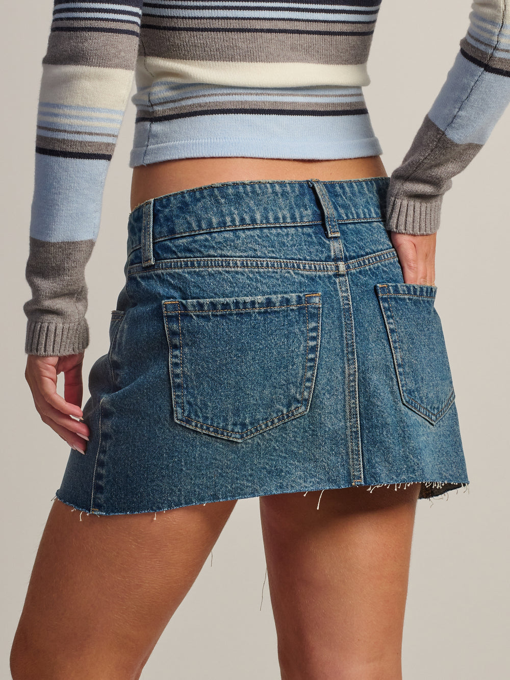 HARLOW DAISY DENIM SKORT - DARK WASH