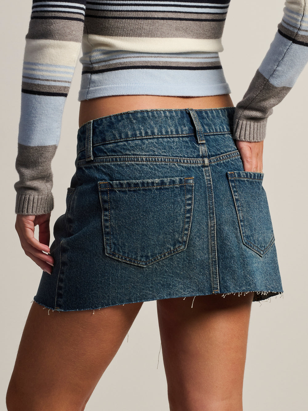 HARLOW DAISY DENIM SKORT - DARK WASH