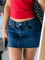 JUPE-SHORT EN DENIM HARLOW DAISY - BRODÉE
