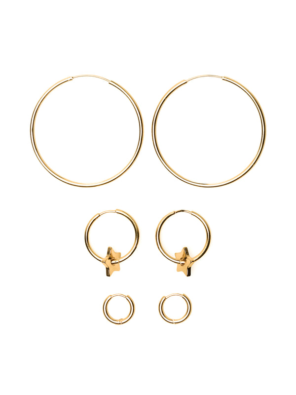 HARLOW MIMI HOOPS - GOLD