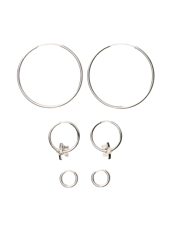 HARLOW MIMI HOOPS - SILVER