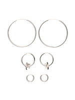 HARLOW MIMI HOOPS - SILVER