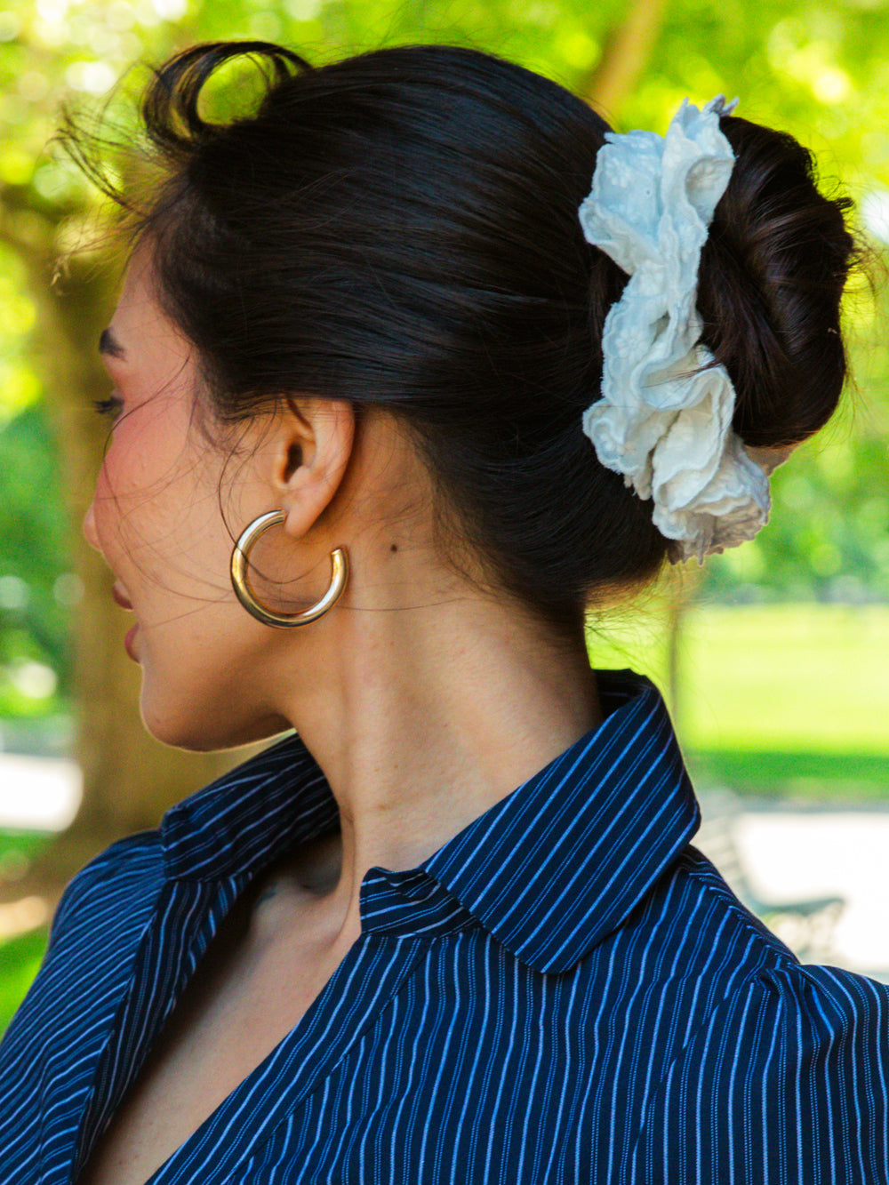HARLOW BRITTNEY SCRUNCHIE - BLANC