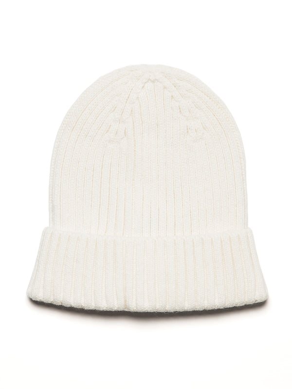 HARLOW MIA FOLDOVER BEANIE - OFF-WHITE