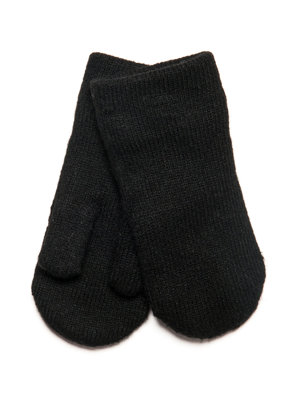 HARLOW CLASSIC KNIT MITTENS - BLACK