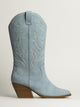 HARLOW WOMENS HARLOW STASSIE COWBOY BOOTS -LIGHT BLUE - Boathouse