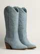 HARLOW WOMENS HARLOW STASSIE COWBOY BOOTS -LIGHT BLUE - Boathouse