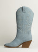 HARLOW WOMENS HARLOW STASSIE COWBOY BOOTS -LIGHT BLUE - Boathouse
