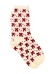 HARLOW BOW PRINT SOCK - CRÈME