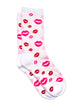 HARLOW KISS PRINT SOCKS - WHITE - Boathouse