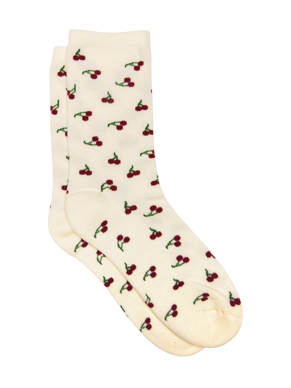 HARLOW CHERRY PRINT SOCK - CREAM