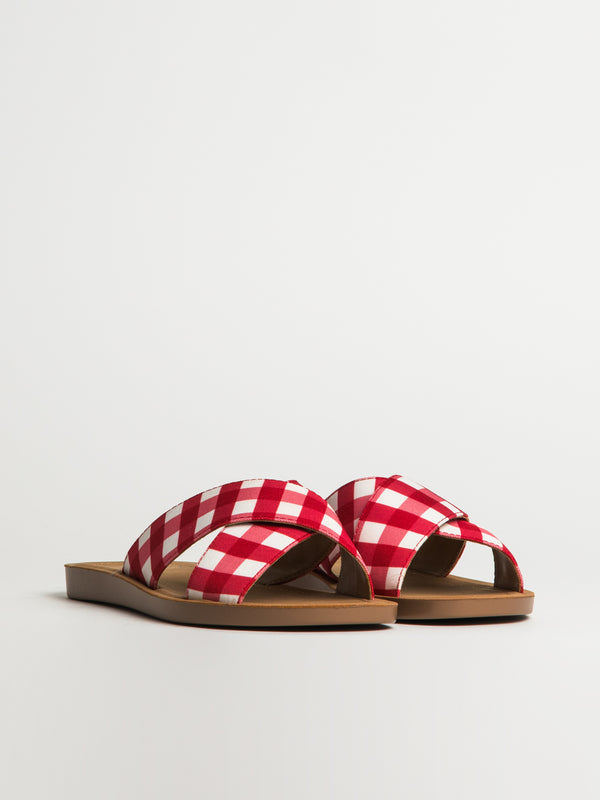 WOMENS HARLOW CAMI SANDALS - RED GINGHAM
