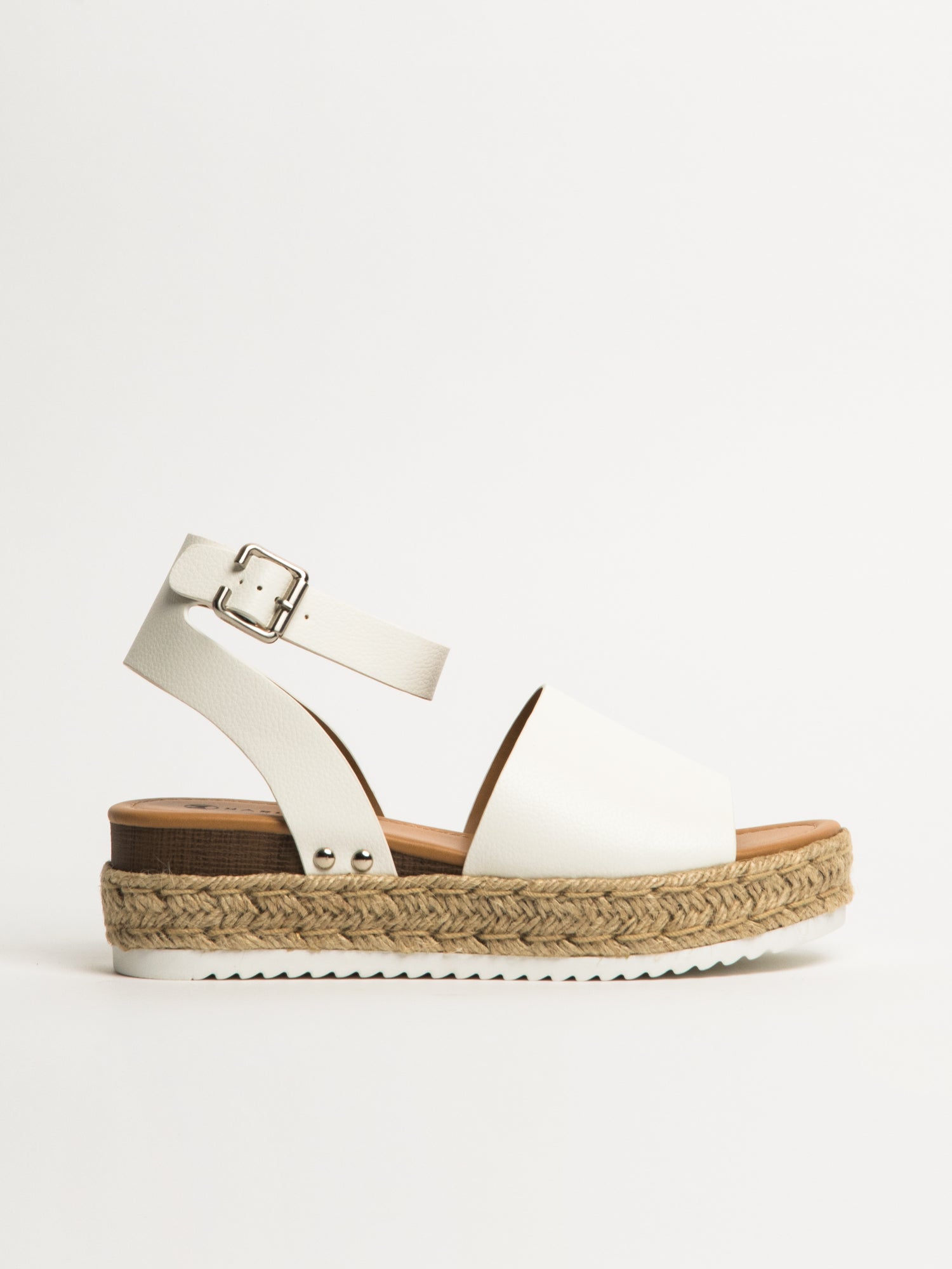 Soda Topic Open Toe Buckle Ankle Strap Espadrilles Flatform Wedge Casual  Sandal beige Size: 5.5: Amazon.co.uk: Fashion