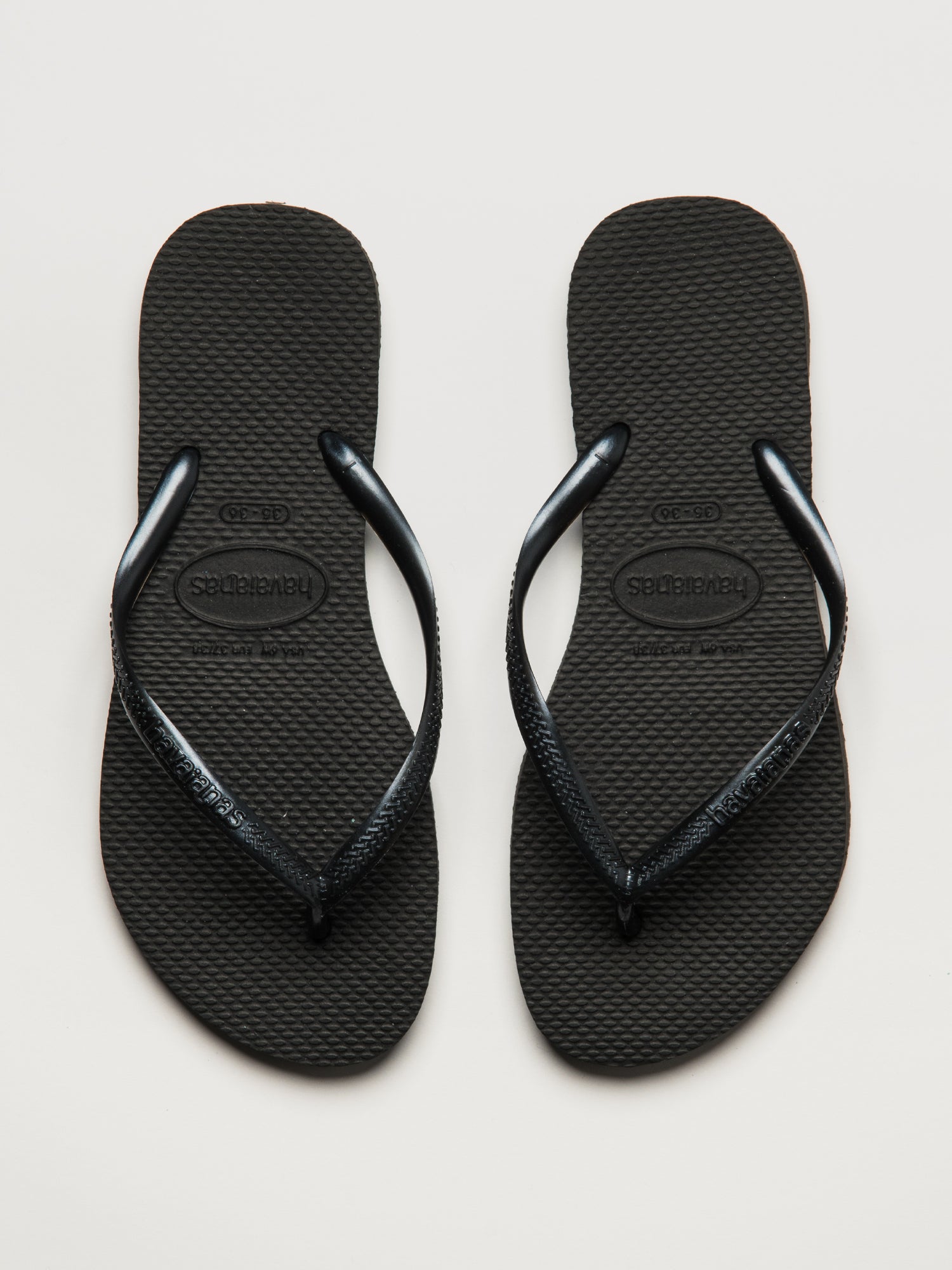 WOMENS HAVAIANAS SLIM BLACK SANDALS