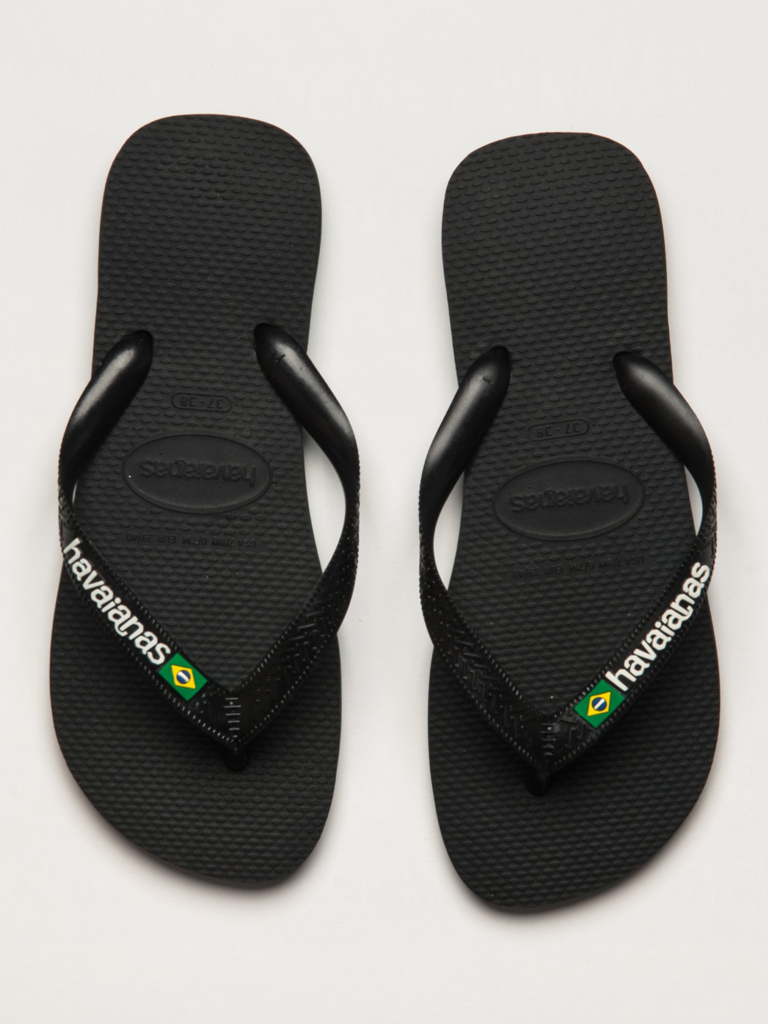 WOMENS HAVAIANAS BRASIL LOGO - BLACK