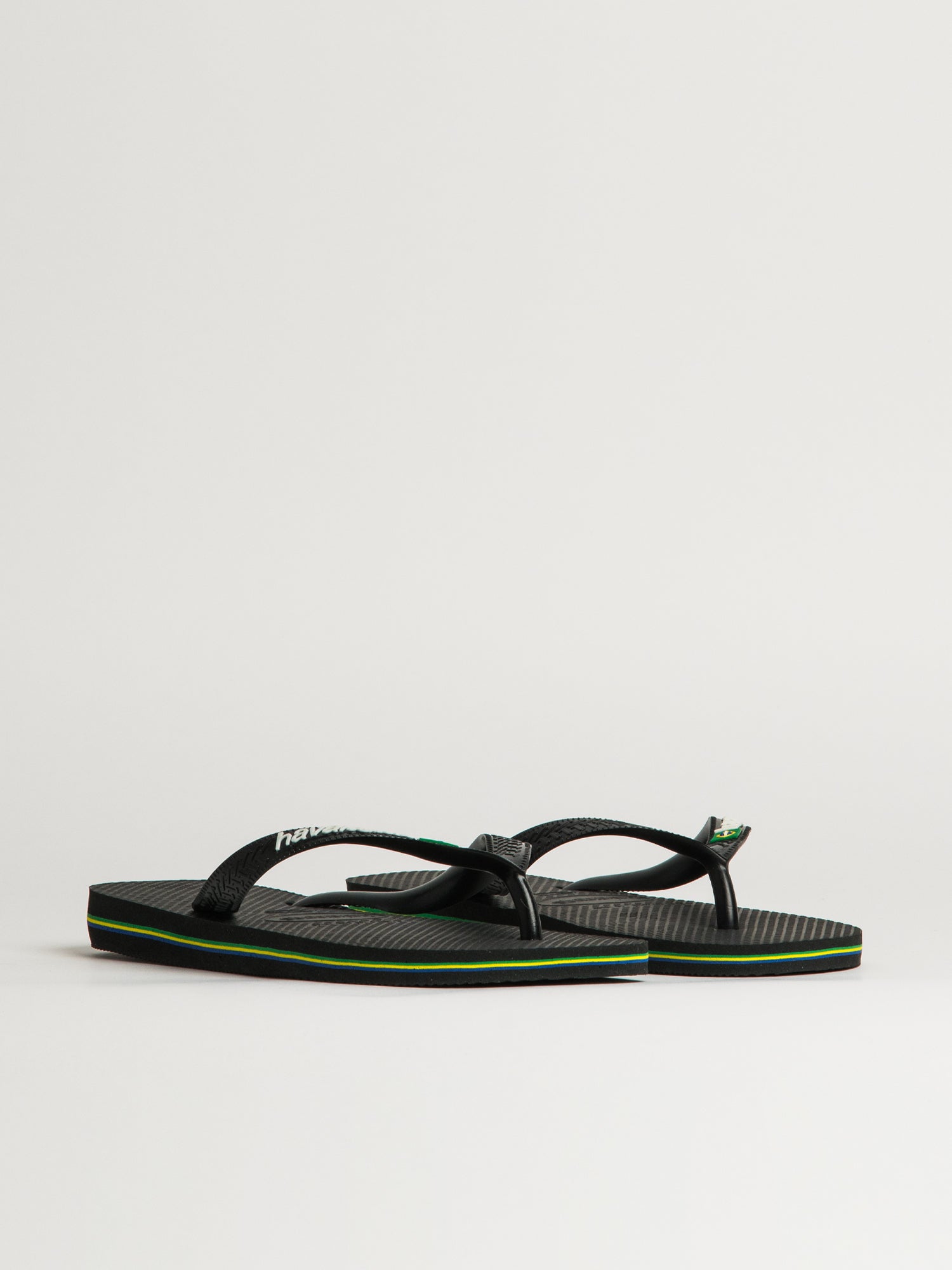 WOMENS HAVAIANAS BRASIL LOGO - BLACK