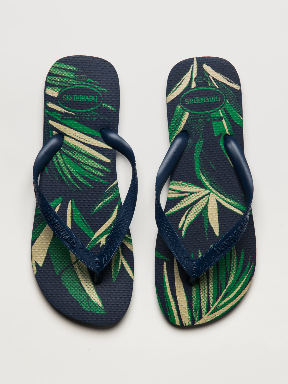 MENS HAVAIANAS TOP ALOHA SANDALS - NAVY