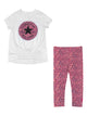 CONVERSE LITTLE GIRLS CONVERSE ALL OVER PRINT LEGGINGS & T-SHIRT SET - CLEARANCE - Boathouse