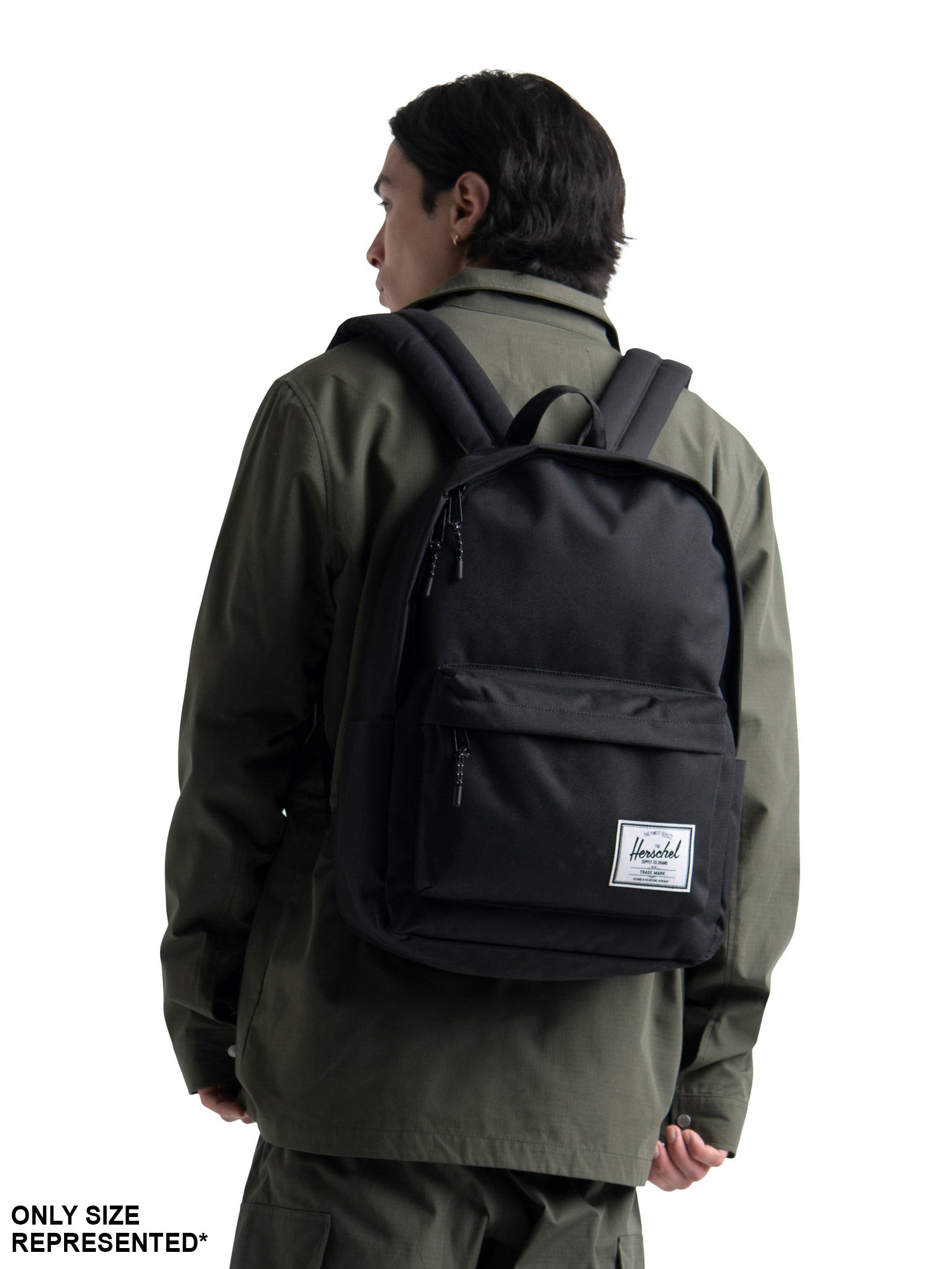 Herschel supply co classic clearance light volume black backpack