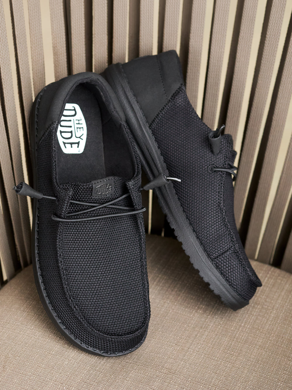 WOMENS HEYDUDE WENDY FUNK MONO SNEAKER - BLACK