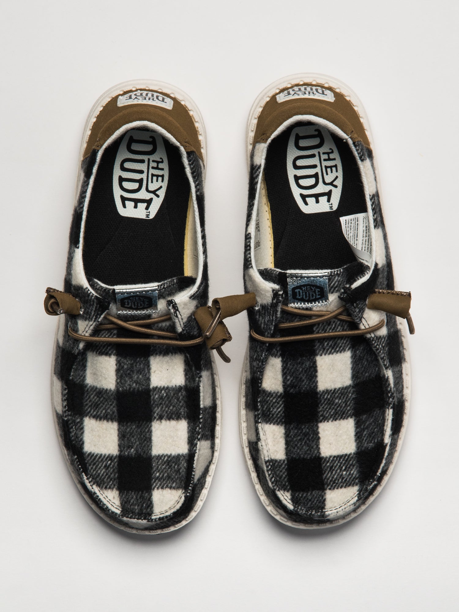 FEMMES HEYDUDE WENDY BUFFALO PLAID - BLANC/NOIR