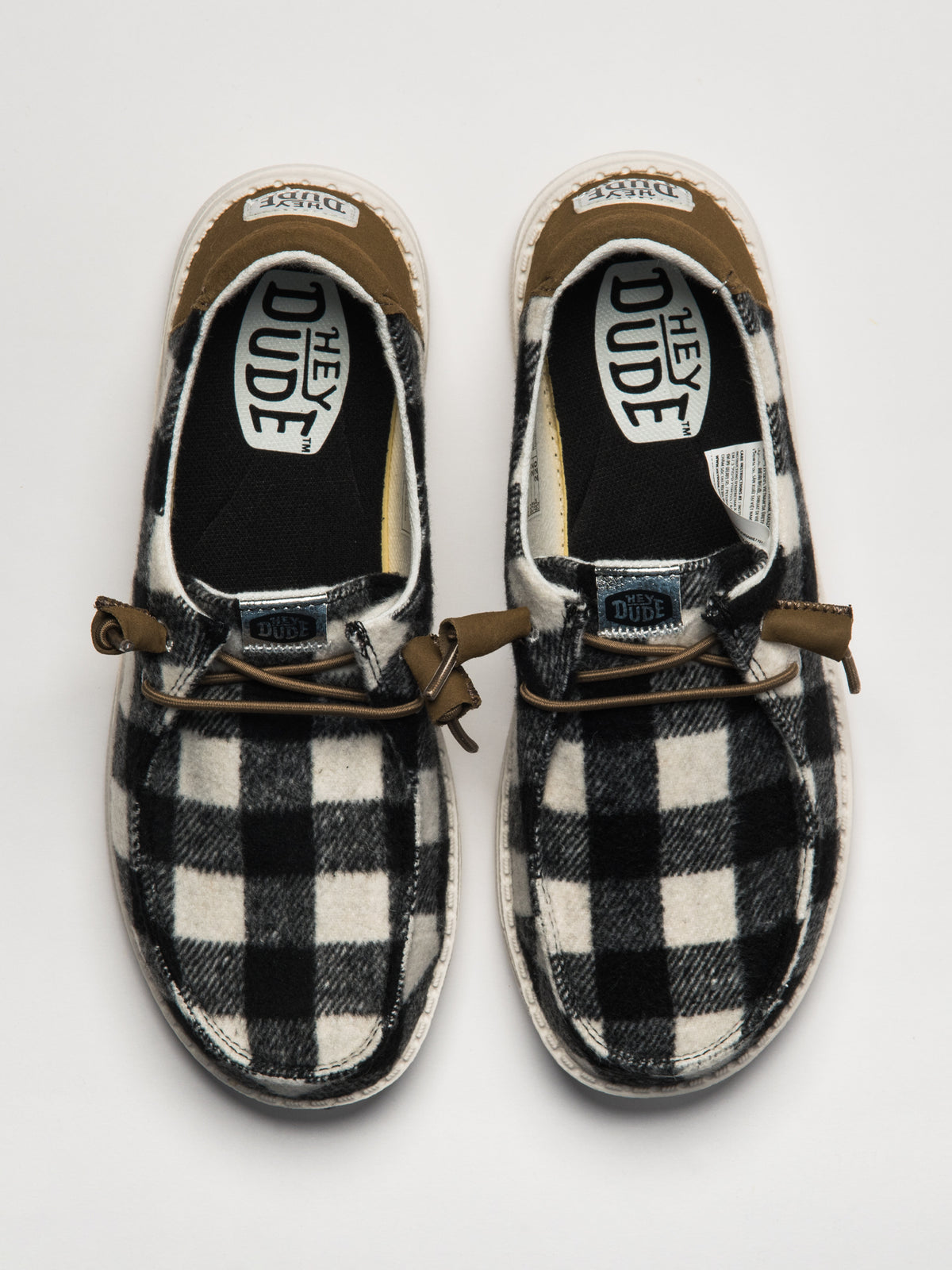 HEYDUDE WENDY BUFFALO PLAID FEMME - BLANC/NOIR