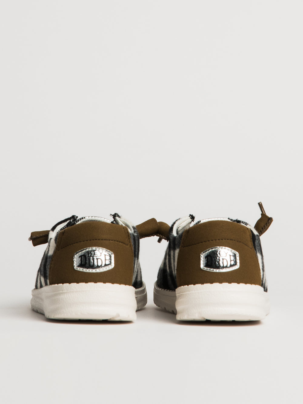 WOMENS HEYDUDE WENDY BUFFALO PLAID - WHITE/BLACK