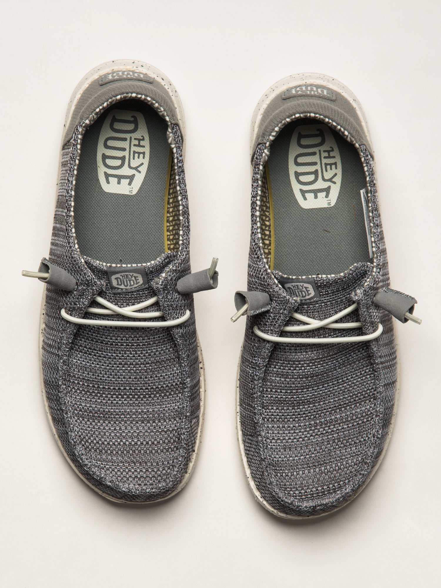 WOMENS HEY DUDE WENDY STRETCH SOX SNEAKER - LIGHT GREY