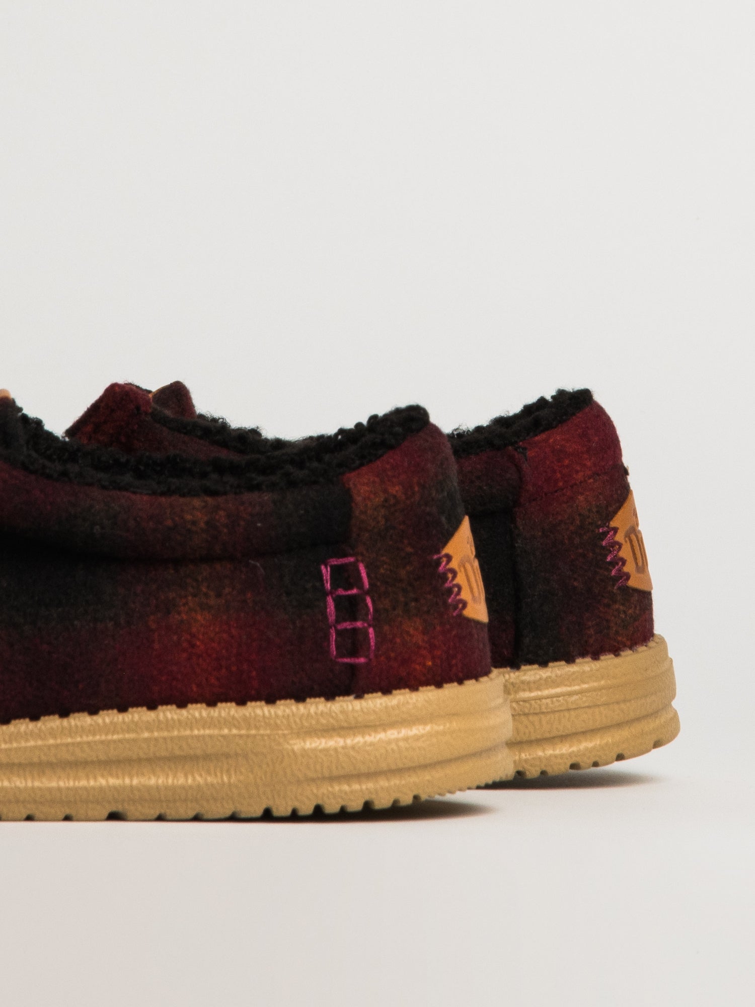 HOMMES HEYDUDE WALLY COZY PLAID - ROUGE/NOIR