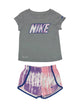 NIKE LITTLE GIRLS NIKE ALL OVER PRINT SHORTS & T-SHIRT SET - CLEARANCE - Boathouse